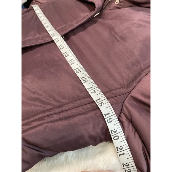 Ellen Tracy Women's Med Purple Double Layer Thermore Down Insulation Puffer Coat - Picture 6 of 10